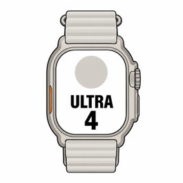 Apple Watch Ultra 4 GPS + Cellular 49mm Titanio Natural y Correa Ocean Gris Translúcido